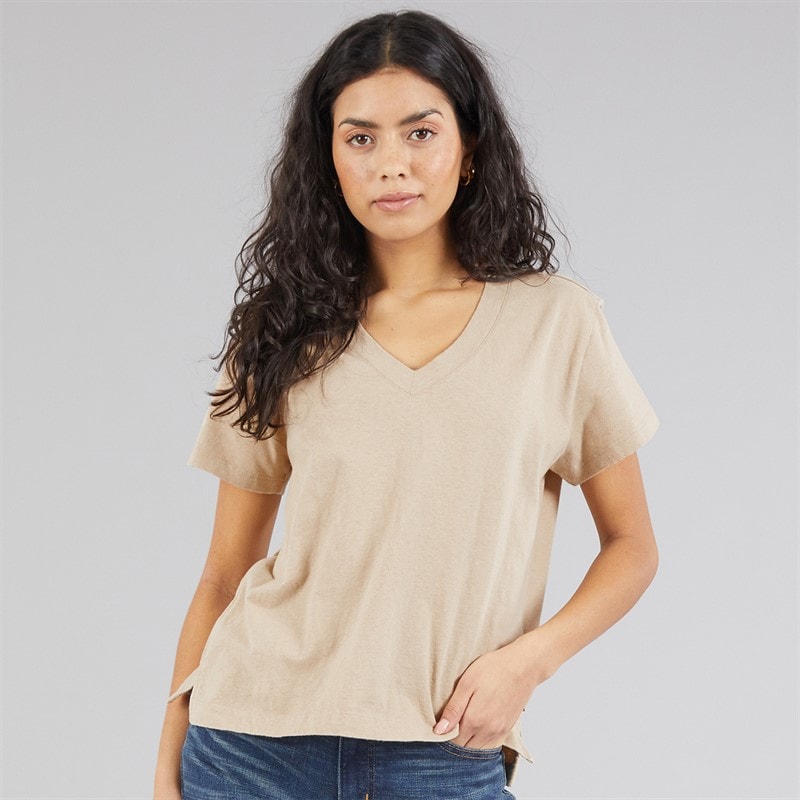 Levi's Womens Boxy V-Veck T-Shirt Safari - Image 1