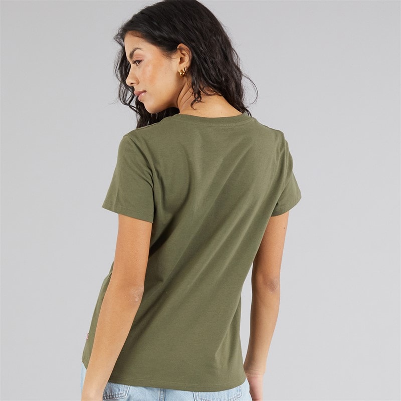 Levi's Womens The Perfect T-Shirt Batwing Succulent Ivy Green - Image 2