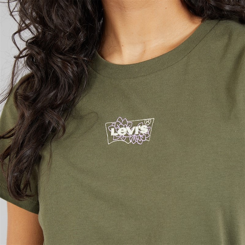 Levi's Womens The Perfect T-Shirt Batwing Succulent Ivy Green - Image 3