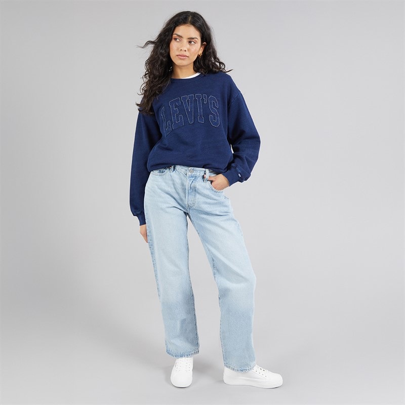 Levi's Womens Graphic Heritage Sweatshirt Indigo - Image 4