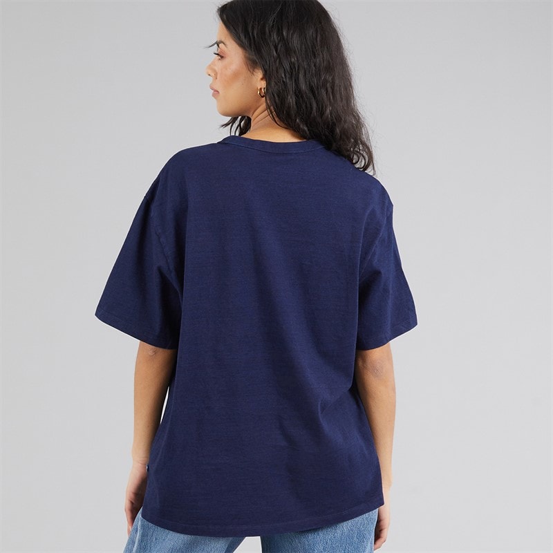 Levi's Womens Tabor T-Shirt 1873 Raw Edge Applique Indigo - Image 2