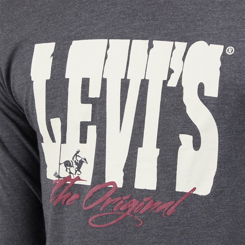 Levi's Boys Yee-Haw T-Shirt Charcoal Heather - Image 3