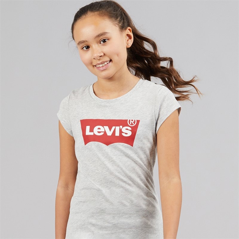 Levi's Girls Batwing T-Shirt Light Gray Heather - Image 1