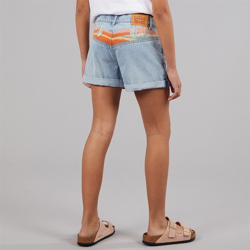 Levi's Girls Mini Mom Shorts Desert Sky - Image 2