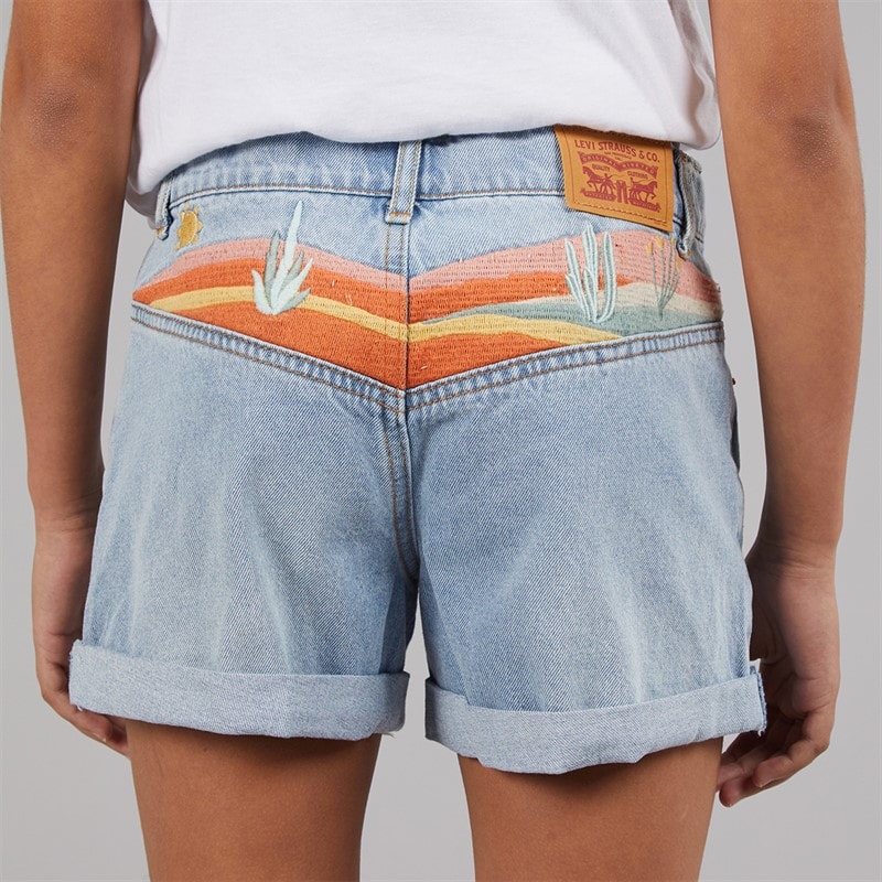 Levi's Girls Mini Mom Shorts Desert Sky - Image 3