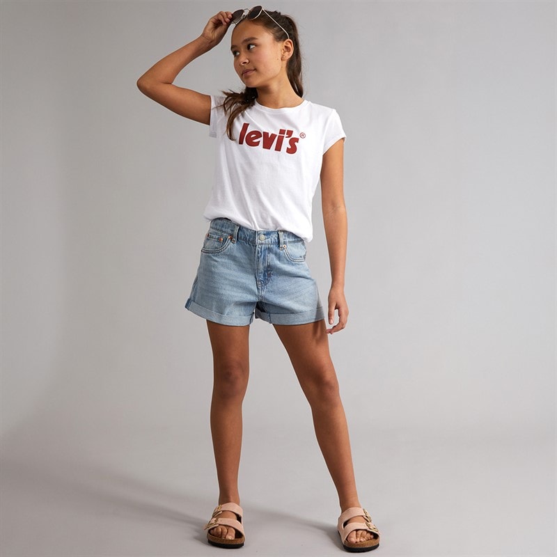 Levi's Girls Mini Mom Shorts Desert Sky - Image 4