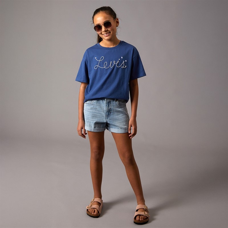 Levi's Girls Meet And Greet T-Shirt True Navy - Image 4
