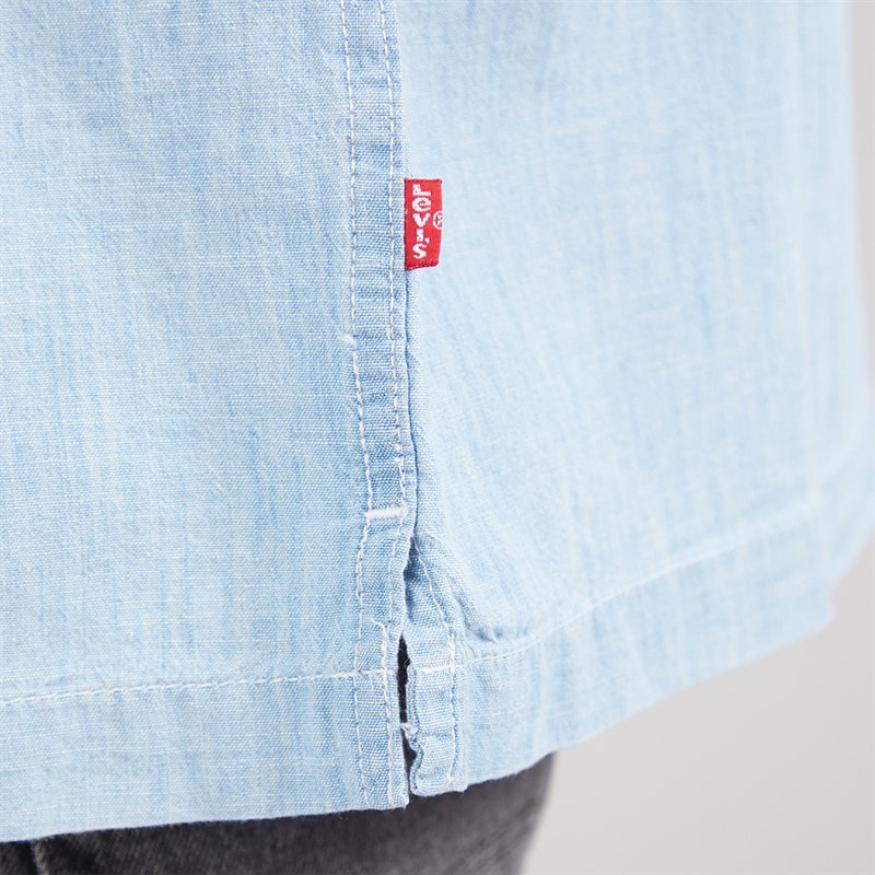 Levi's Mens Short Sleeve Zandt Boxy Shirt Charlie Light Chambray - Image 3