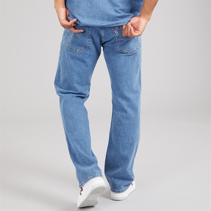 Levi's Mens 569 Loose Straight Jeans Local Mid Stone Wash - Image 2