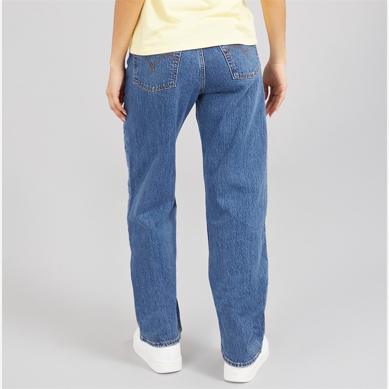 Levi's Womens Ribcage Straight Leg Jeans Valley View - Image 2