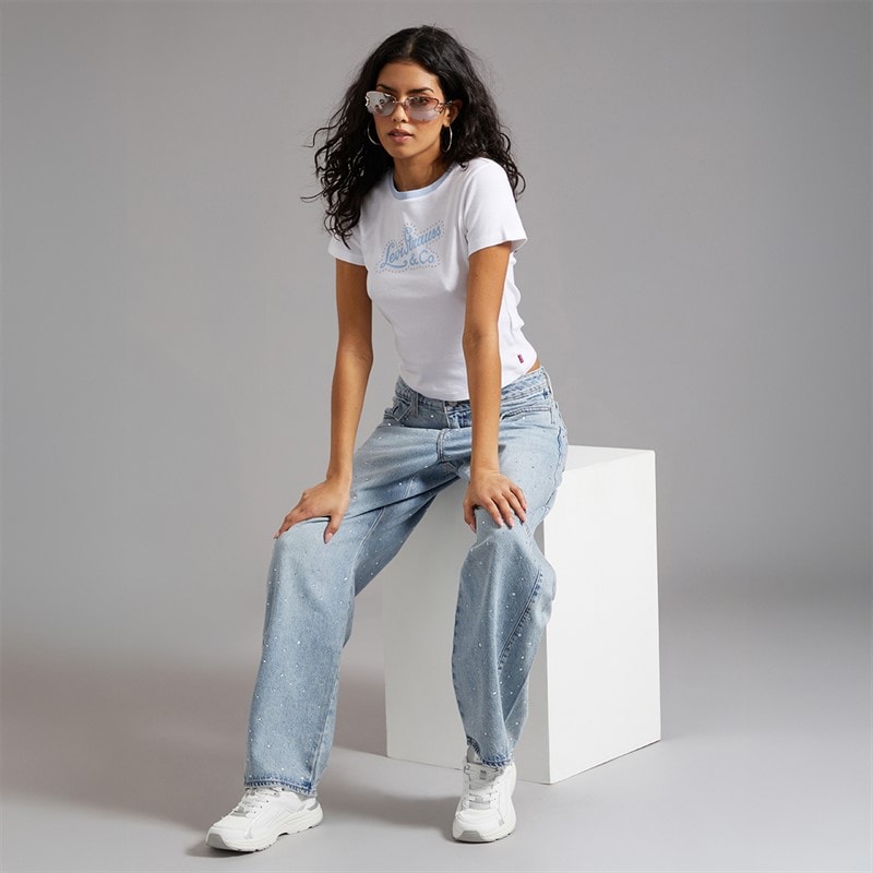 Levi's Womens Baggy Dad Jeans Dazzle Me - Image 4