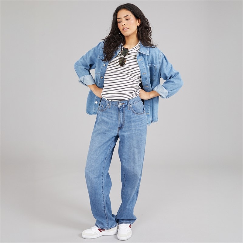 Levi's Womens Baggy Dad Jeans Heavy Check - Image 4