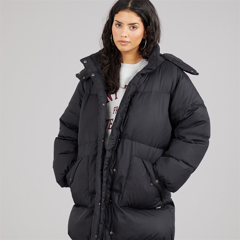 Levi's Womens Western Bubble Coat Anthracite Night