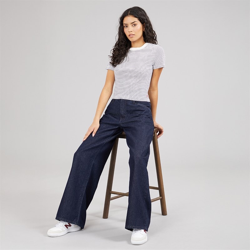 Levi's Womens Essential Sporty T-Shirt Annalise Stripe Peacoat - Image 3