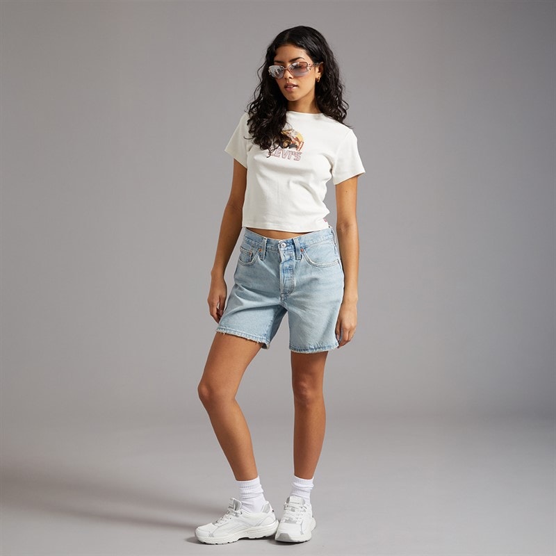 Levi's Womens 501 Mid Thigh Shorts Take Off - Image 4
