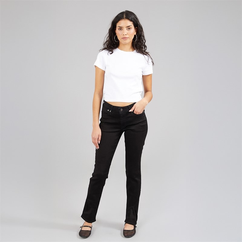 Levi's Womens 712 Welt Pocket Skinny Jeans Soft Black - Image 4