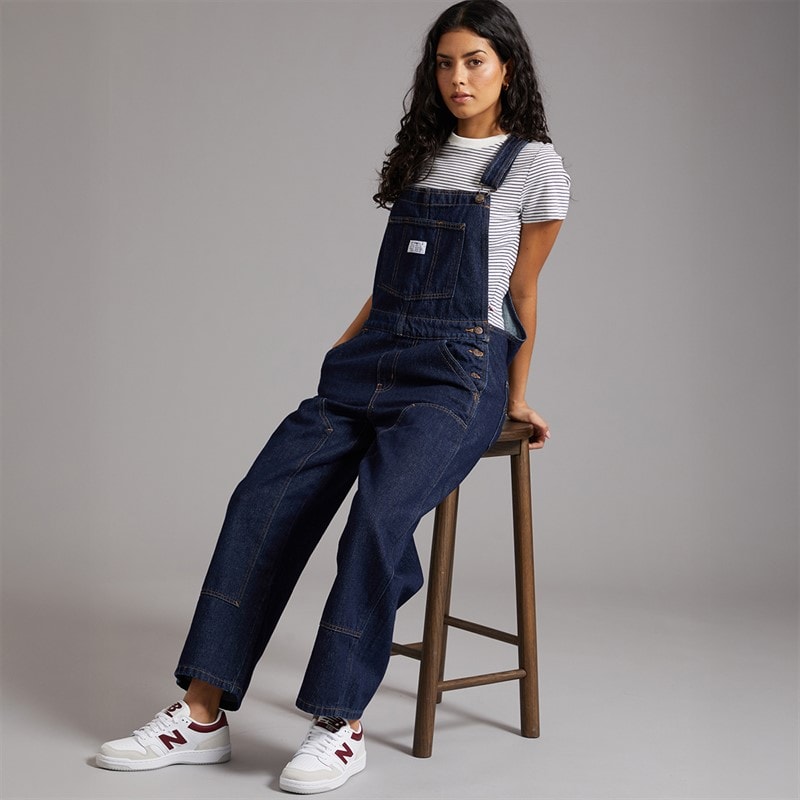 Levi's Womens Baggy Overall Dungarees Shaded View - Image 2