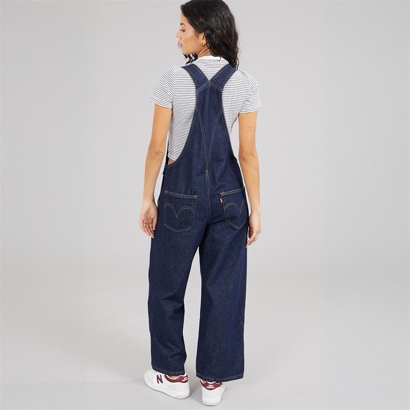 Levi's Womens Baggy Overall Dungarees Shaded View - Image 3