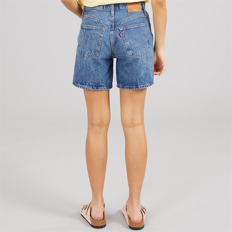 Levi's Womens 501 Mid Thigh Shorts Blue Beauty - Image 2