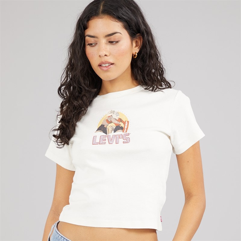 Levi's Womens Essential Sporty T-Shirt Levis Archival Egret - Image 1