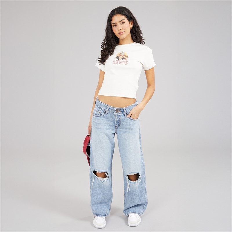 Levi's Womens Essential Sporty T-Shirt Levis Archival Egret - Image 4