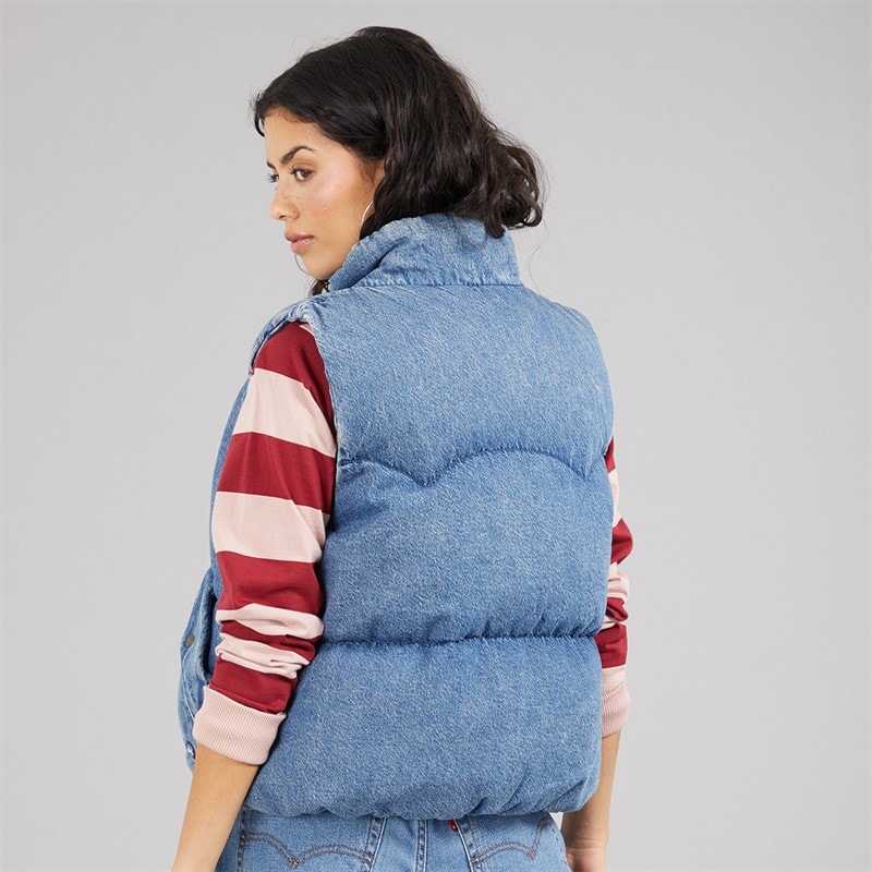 Levi's Womens Western Bubble Gilet City Worn Ow - Image 2