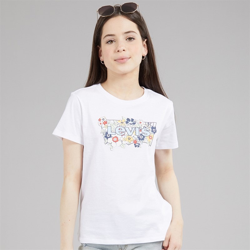 Levi's Girls Fill Batwing T-Shirt Bright White - Image 3