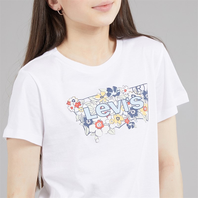 Levi's Girls Fill Batwing T-Shirt Bright White - Image 5