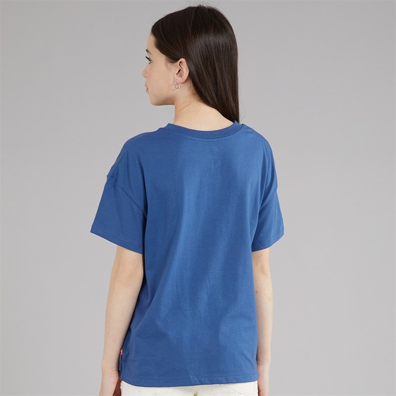 Levi's Girls Floral Oversized T-Shirt True Navy - Image 2