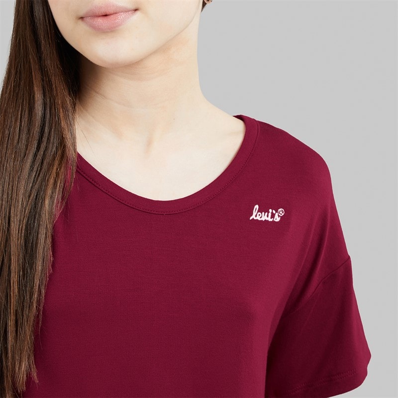 Levi's Girls New Favourite T-Shirt Red Plum - Image 3