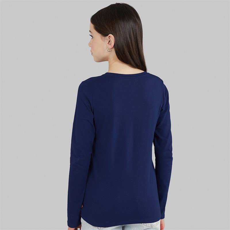 Levi's Girls Batwing Long Sleeve T-Shirt Medieval Blue - Image 2