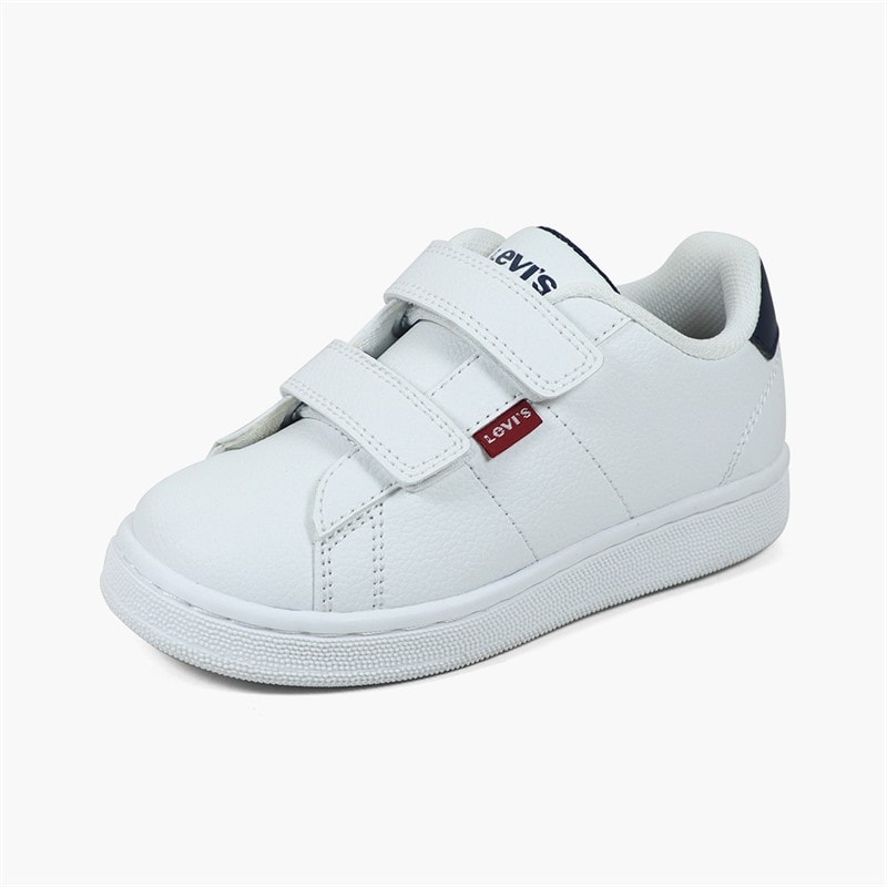 Levi's Infant Boys Bell JR Mini Trainers White/Navy 0122 - Image 2