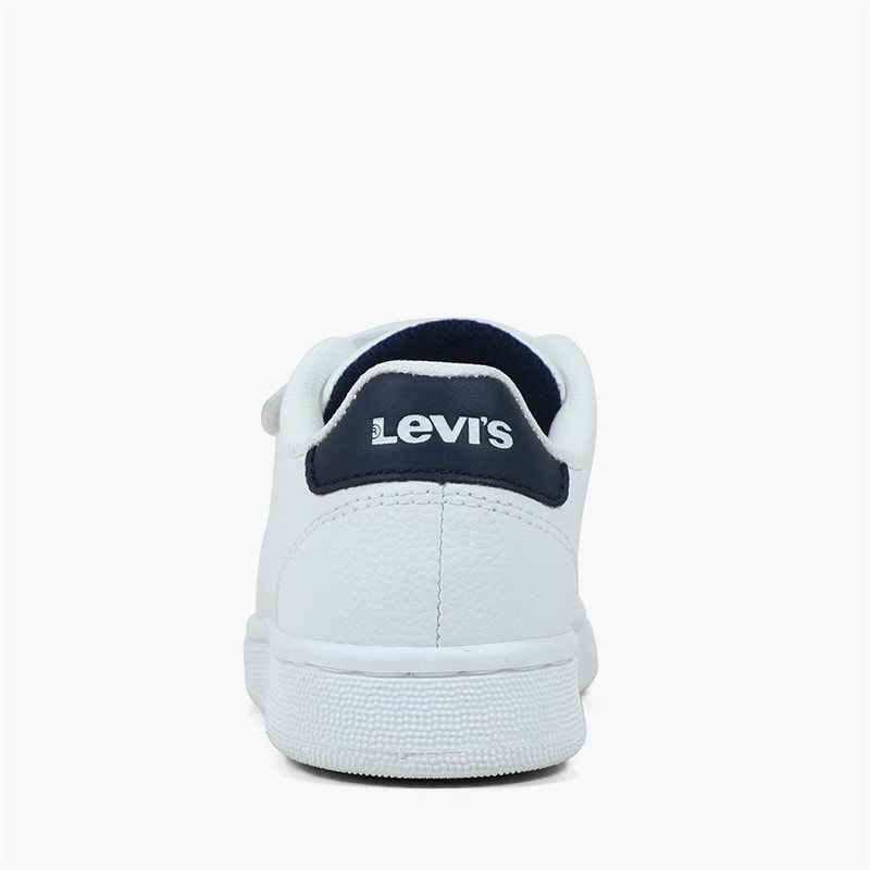 Levi's Infant Boys Bell JR Mini Trainers White/Navy 0122 - Image 3