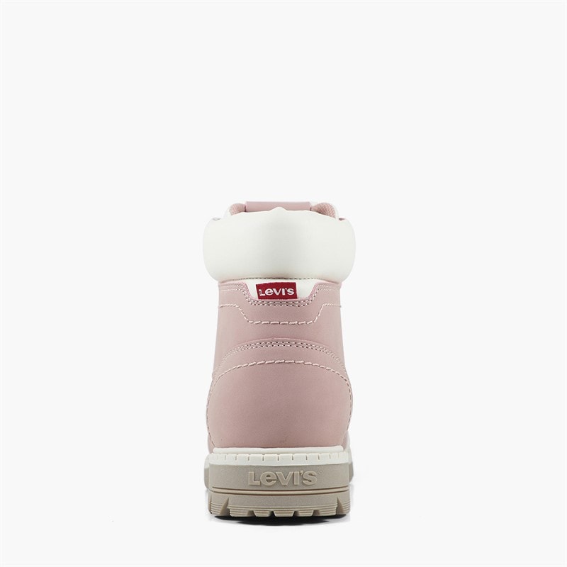 Levi's Junior Girls Forrest Nova Boots Pink/Ecru 4649 - Image 3
