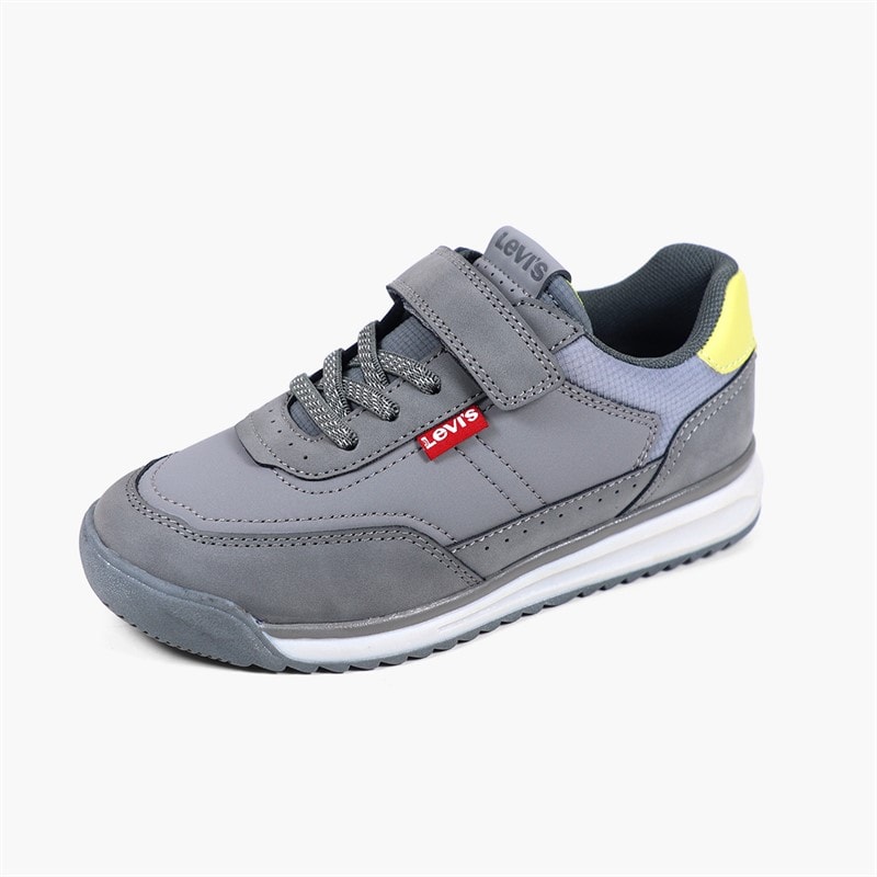 Levi's Boys Clyde NBX Trainers Ch Grey Mustard 2034 - Image 2