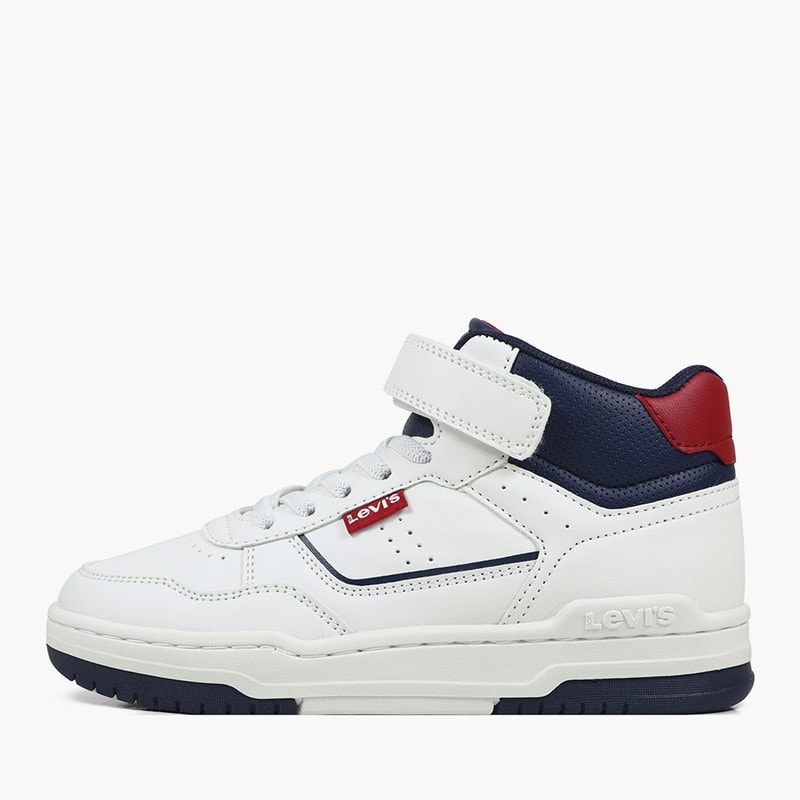 Levi's Kids John SE Mid Trainers Off White/Navy 3130