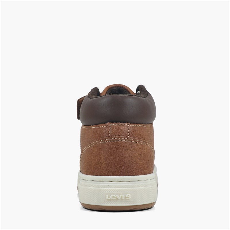 Levi's Boys Piper JR Mid Trainers Cognac 0241 - Image 3