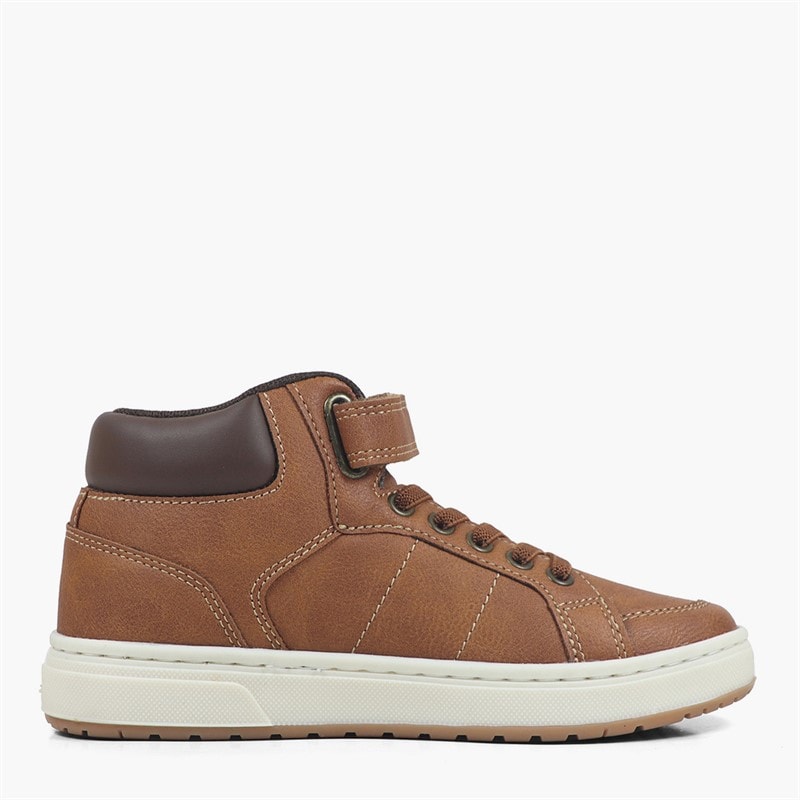 Levi's Boys Piper JR Mid Trainers Cognac 0241 - Image 4