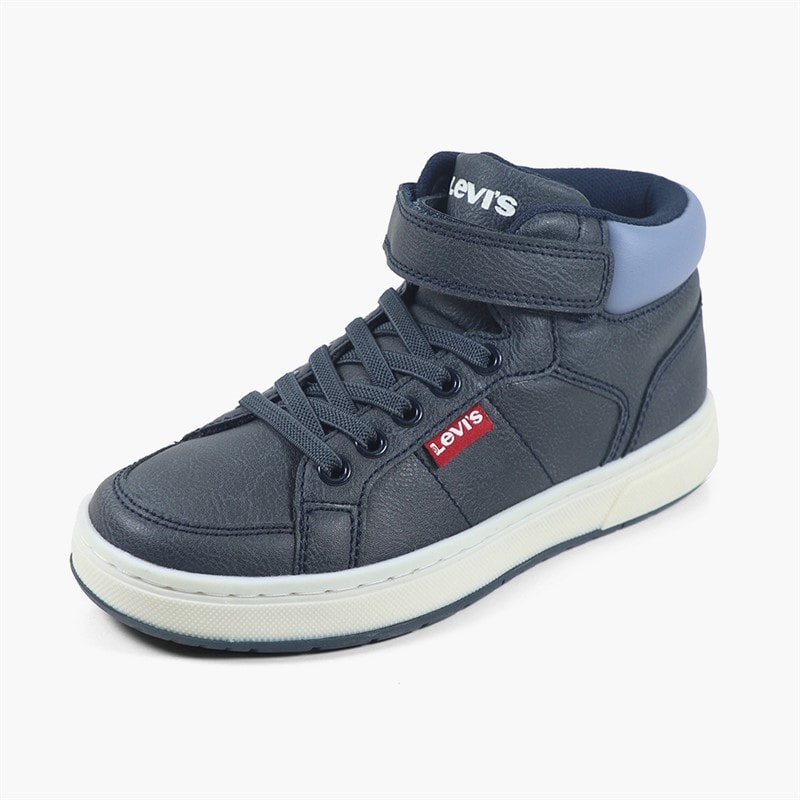 Levi's Boys Piper JR Mid Trainers Navy Smoke 0876 - Image 2