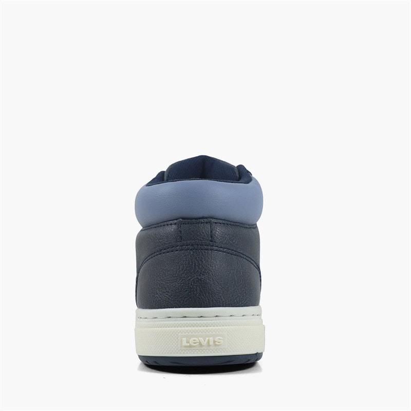 Levi's Boys Piper JR Mid Trainers Navy Smoke 0876 - Image 3