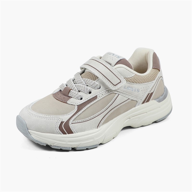 Levi's Kids Curtis NBX Trainers Off White/Brown 3699 - Image 2