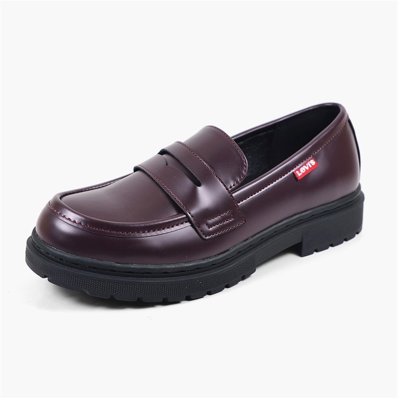 Levi's Junior Girls Lucy Loafers Burgundy 0013 - Image 2