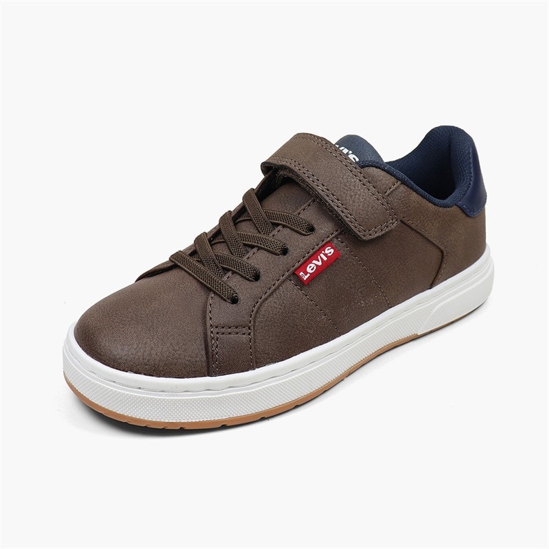Levi's Boys Piper JR Trainers Dark Brown/Navy 2241 - Image 2