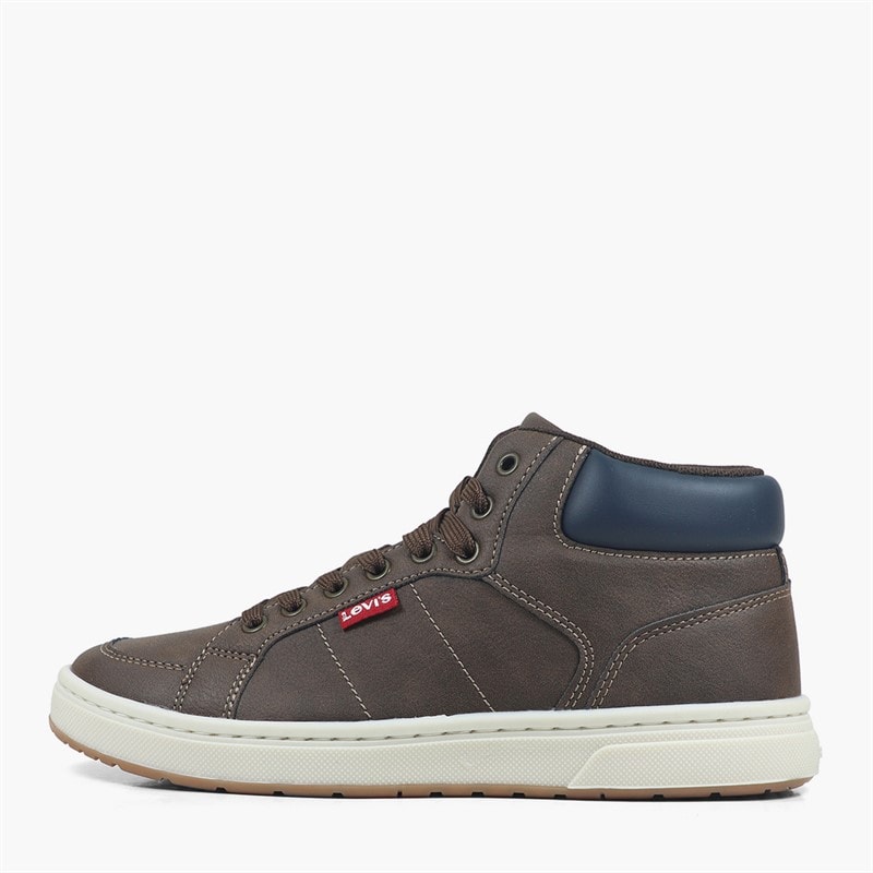Levi's Junior Boys Piper JR Mid Trainers Brown Navy 0592