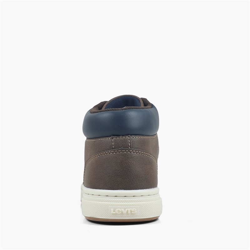 Levi's Junior Boys Piper JR Mid Trainers Brown Navy 0592 - Image 3