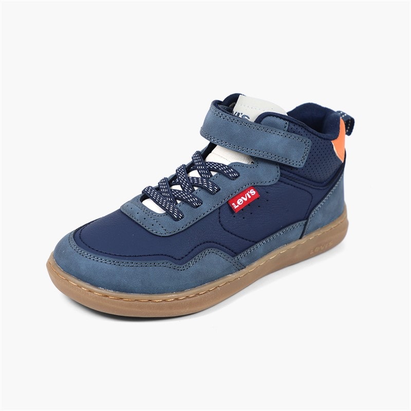 Levi's Boys Terra Mid Trainers Navy Smoke 0876 - Image 2