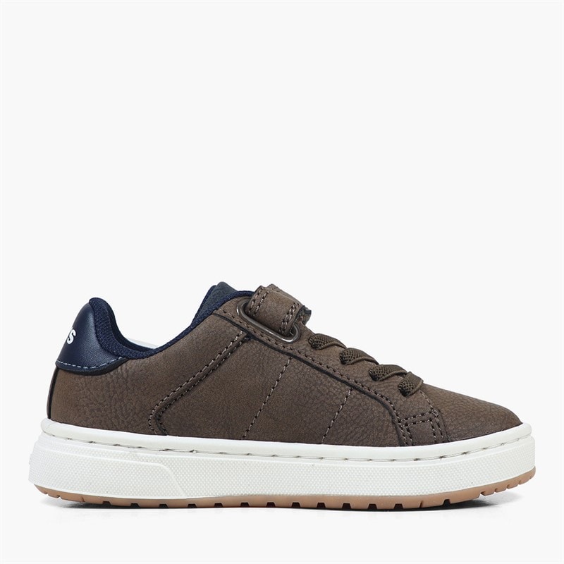 Levi's Boys Piper JR Mini Trainers Dark Brown/Navy 2241 - Image 4