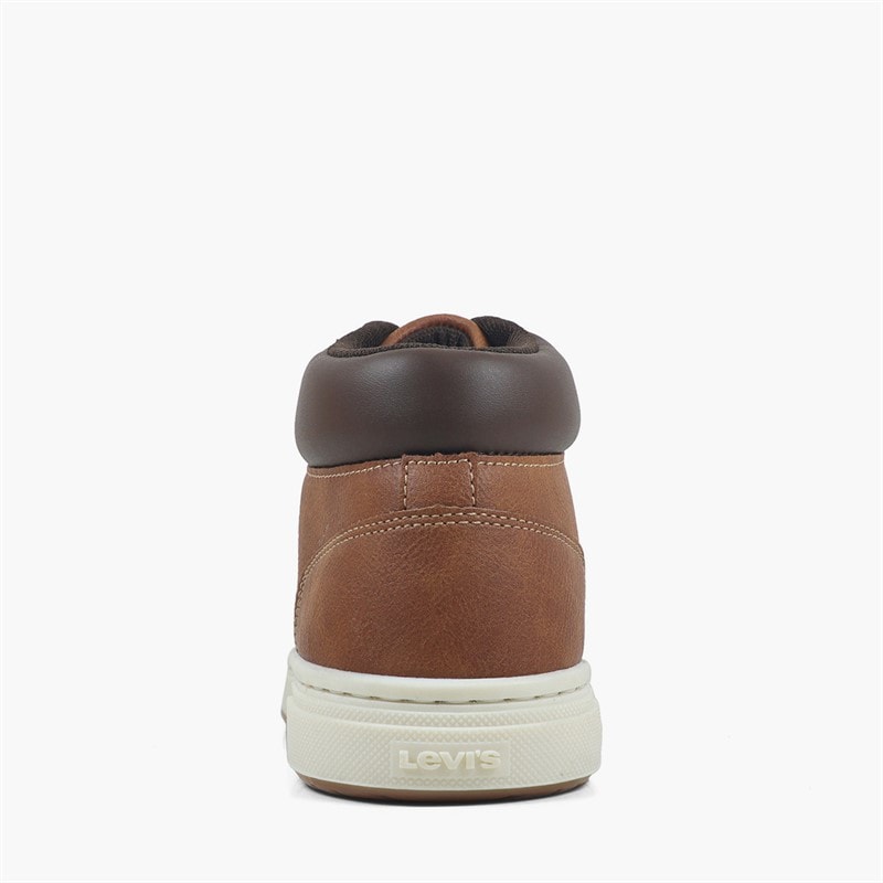 Levi's Junior Boys Piper JR Mid Trainers Cognac 0241 - Image 3
