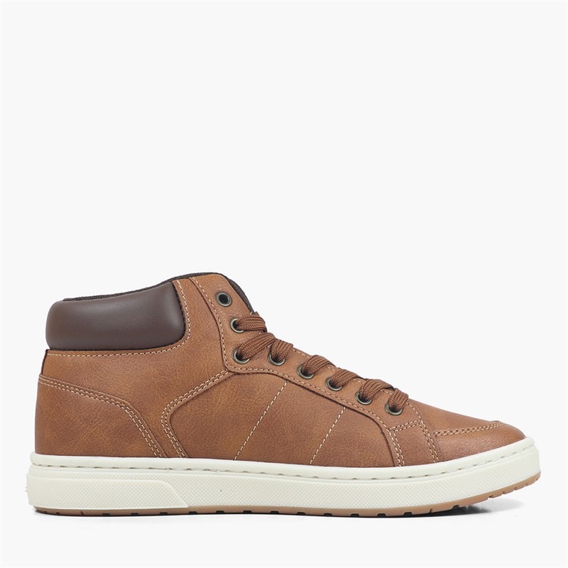 Levi's Junior Boys Piper JR Mid Trainers Cognac 0241 - Image 4