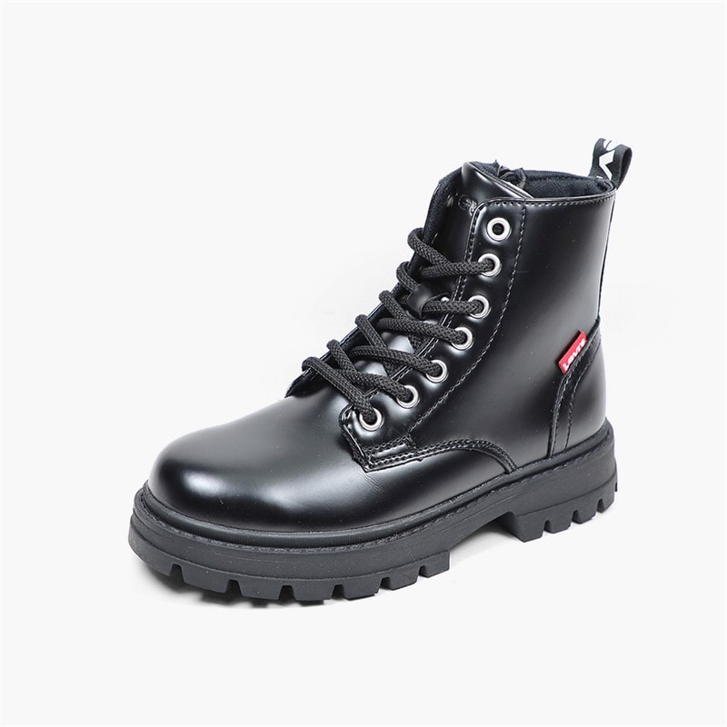 Levi's Girls Pasadena Refresh Boots Black Shiny 2459 - Image 2